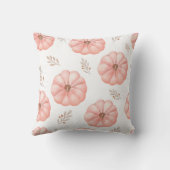 Leuke roze Waterverf pompoenbloem Kussen (Achterkant)