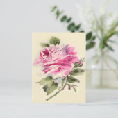 Leuke  rozen briefkaart (Staand voorkant)