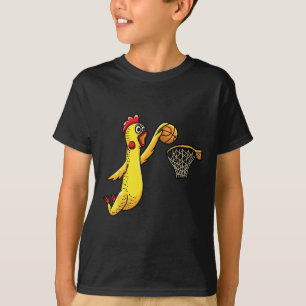 Leuke Rubber Kip Spelen Basketbal Speler Sport T-shirt