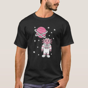 Leuke ruimte pak axolotl met planeet ballon t-shirt