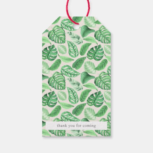 Leuke Safari Dieren Baby shower Monogram Cadeaulabel (Achterkant)