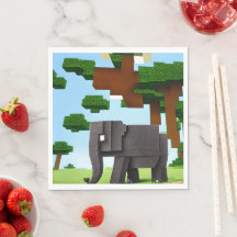 Leuke Safari Olifant Pixel Art