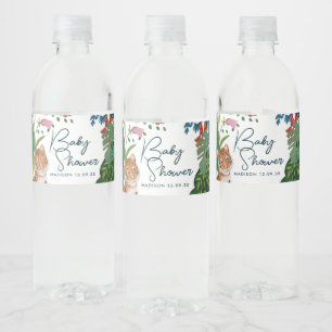 Leuke Safari Tiger Oerwoud Nieuwe Baby Shower Waterfles Etiket