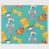 Leuke Safari Wildlife Cadeaupapier (Vlak)