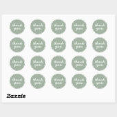 Leuke Sage Groene Botanische Dank u Ronde Sticker (Vel)