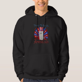 Leuke Samoyed Amerikaanse vlag Happy 4th van juli Hoodie