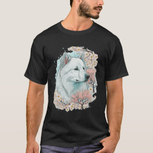 Leuke Samoyed Cherry Blossom Hondenras Japans Sak T-shirt