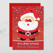 Leuke Santa Claus platte kaart (Voorkant / Achterkant)