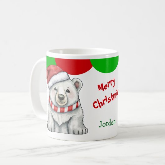 Leuke Santa Polar Beer Kind Mok (Voorkant links)