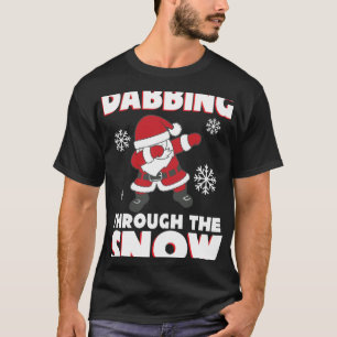 Leuke Santa T - shirts Dabben door de sneeuw