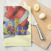 leuke santa wrapper voor kerstmis theedoek (Quarter Fold)