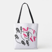 Leuke Sassy Retro Cheeky Dance Steps Instructie Tote Bag (Achterkant)