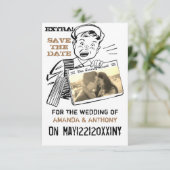 Leuke save the date aangepaste foto kaart (Staand voorkant)