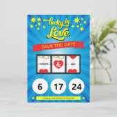 Leuke Save the Date Trouw Aankondiging (Staand voorkant)