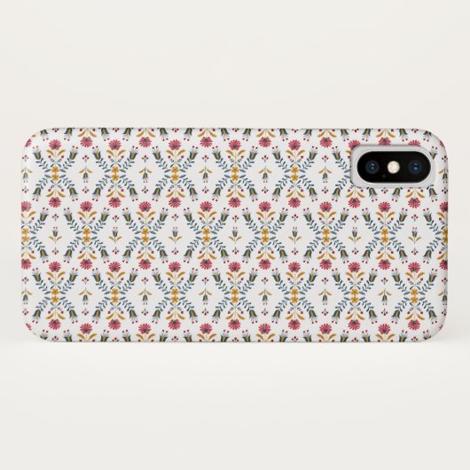 Leuke Scandinavische volkskunst bloemenkunst Case-Mate iPhone Case (Achterkant (horizontaal))