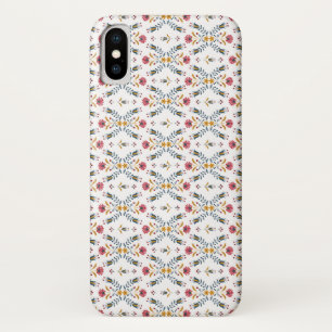 Leuke Scandinavische volkskunst bloemenkunst iPhone X Hoesje