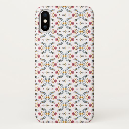 Leuke Scandinavische volkskunst bloemenkunst Case-Mate iPhone Case (Achterkant)
