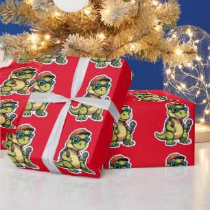 Leuke schattige dinasaur cadeaupapier