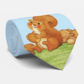 Leuke Schattige Eekhoorn Noten Stropdas (Opgerold)