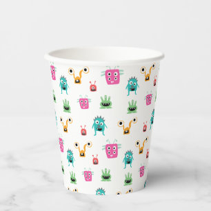 Leuke Schattige Monsters Kleurrijke Kinder Jongens Papieren Bekers