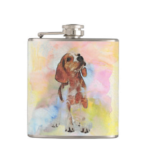 Leuke schattige trendy puppy dierlijke hond heupfles