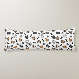 Leuke Schattigee Hondenrassen met Botten en Paw Pr Lichaamskussen