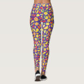 Leuke Schattigee kleurrijke fruitschijfjes Paarse Leggings (Achterkant)