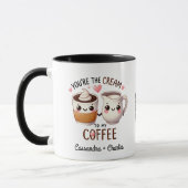 Leuke & Schattigee koppels "Cream to My Coffee" Mok (Links)