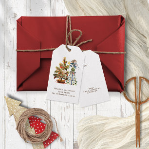 Leuke Schattigee muizen decoreren kerstboom naam Cadeaulabel