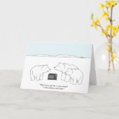 Leuke Schattigee Polar Beer Verjaardag Dier Humor Kaart (Gele Bloem)