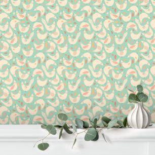 Leuke Schattigee Roze Groene Boerderij Kip Behang