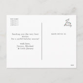 Leuke Schattigee script kerstboom foto kerst Feestdagenkaart (Achterkant)