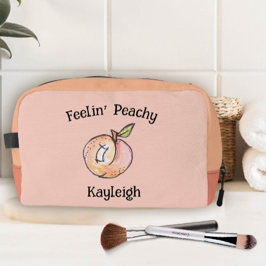 Leuke Schattigee Summer Modern Peach Peaches Naam Toilettasje