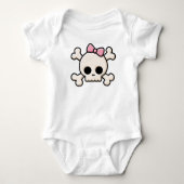 Leuke schedel baby meisje T-shirt (Voorkant)