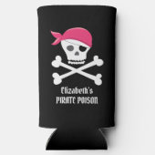 Leuke schedel Crossbones Roze Pirate Poison Custom (Achterkant)
