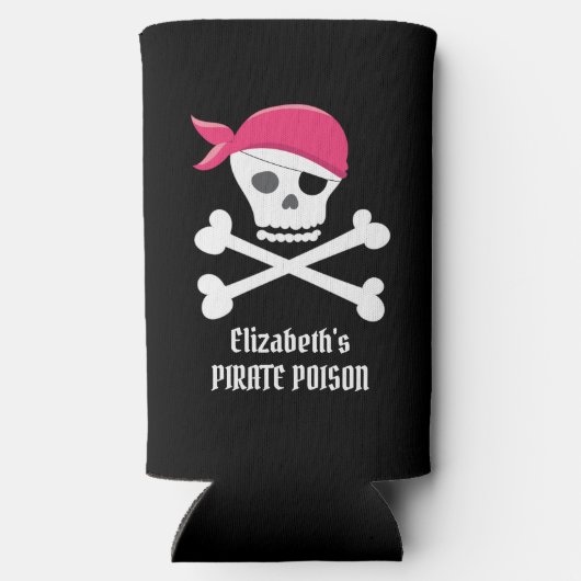 Leuke schedel Crossbones Roze Pirate Poison Custom (Achterkant)