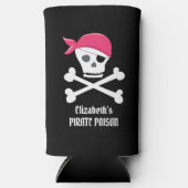 Leuke schedel Crossbones Roze Pirate Poison Custom (Voorkant)
