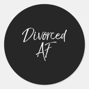 Leuke scheidingscadeau voor vrouwen Grappig gesche Ronde Sticker