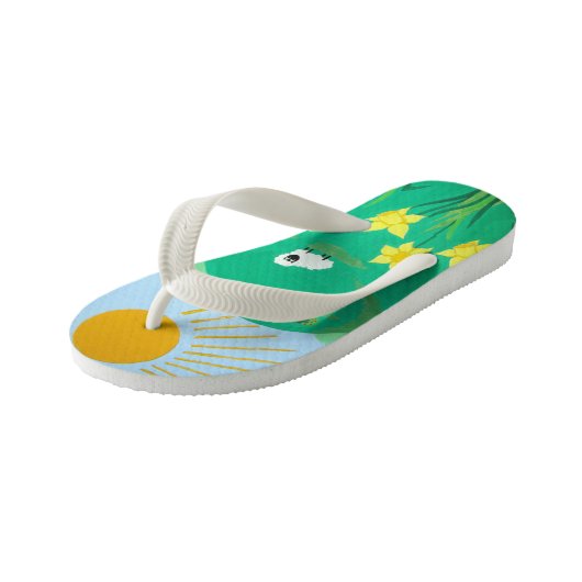 Leuke schilderachtig illustratie van schattig scha kinder teenslippers (Schuin)