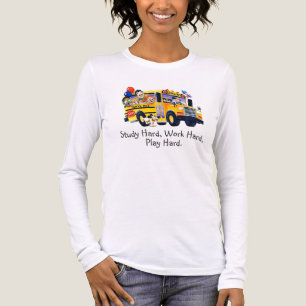 Leuke schoolbuschauffeur feest T-shirts gepersonal