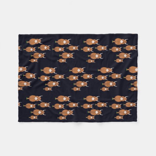 Leuke Schotse Hoogland koe Fleece Deken (Voorkant (Horizontaal))