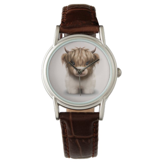 Leuke Schotse Hooglanden Koe Horloge (Voorkant)