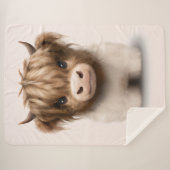 Leuke Schotse Hooglanden Koe Sherpa Deken (Voorkant (horizontaal))