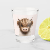 Leuke Schotse Hooglanden Koe Shot Glas (Voorkant)