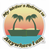 Leuke schrijvers trekken zich terug epische auteur sticker (Voorkant)