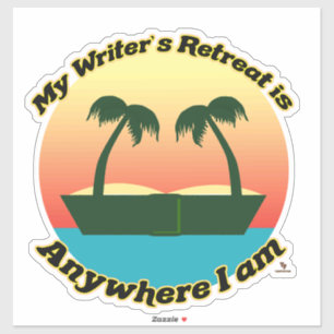 Leuke schrijvers trekken zich terug epische auteur sticker