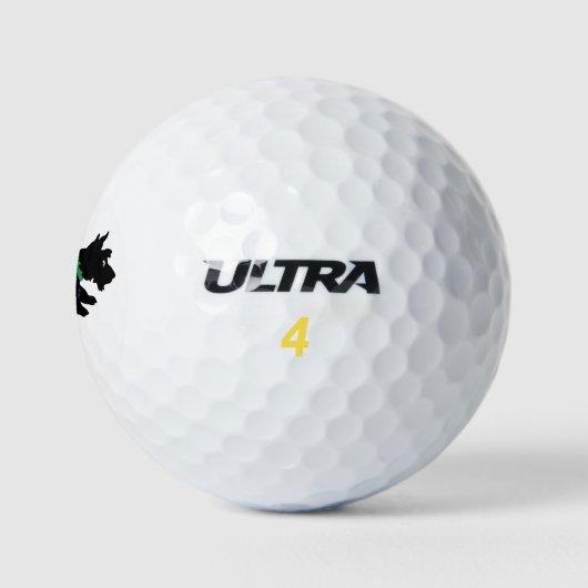 Leuke Scottie Hond Monogrammed Groene Custom Golfballen (Logo)