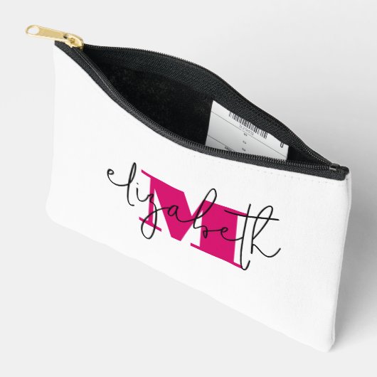 Leuke Script naam Monogram Cosmetische toilettas Etui (Open)