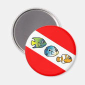 Leuke Scubadorable Duik Vlag Magneet (Voorkant / Achterkant)