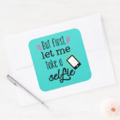 Leuke selfie liefhebbers word art sticker (Envelop)